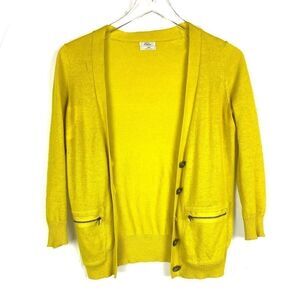 MADEWELL Citron Cardigan zipper pockets & buttons